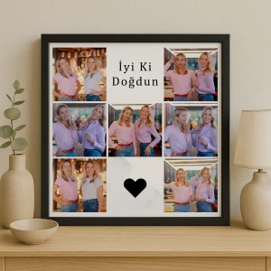İyi Ki Doğdun <br>7 Karelik Fotoğraf Çerçevesi – 25x25 cm