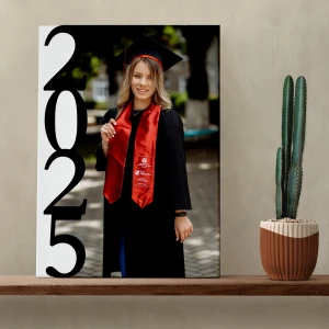 2025 Mezuniyet Yılı Vurgulu Kanvas Tablo - 30x40