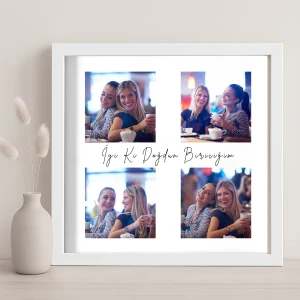 4 Fotoğraflı Kare <br>Çerçeve  25x25 cm