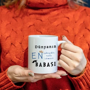 Dünyanın En İyi Babası Yazılı Özel Tasarım Kupa