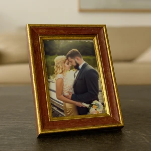 3 adet Karma Eskitme Altın Kenar Detaylı Fotoğraf Çerçeve Seti – 10x15 cm