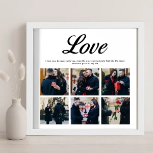 Love Temalı 6 <br>Karelik Fotoğraf Çerçevesi