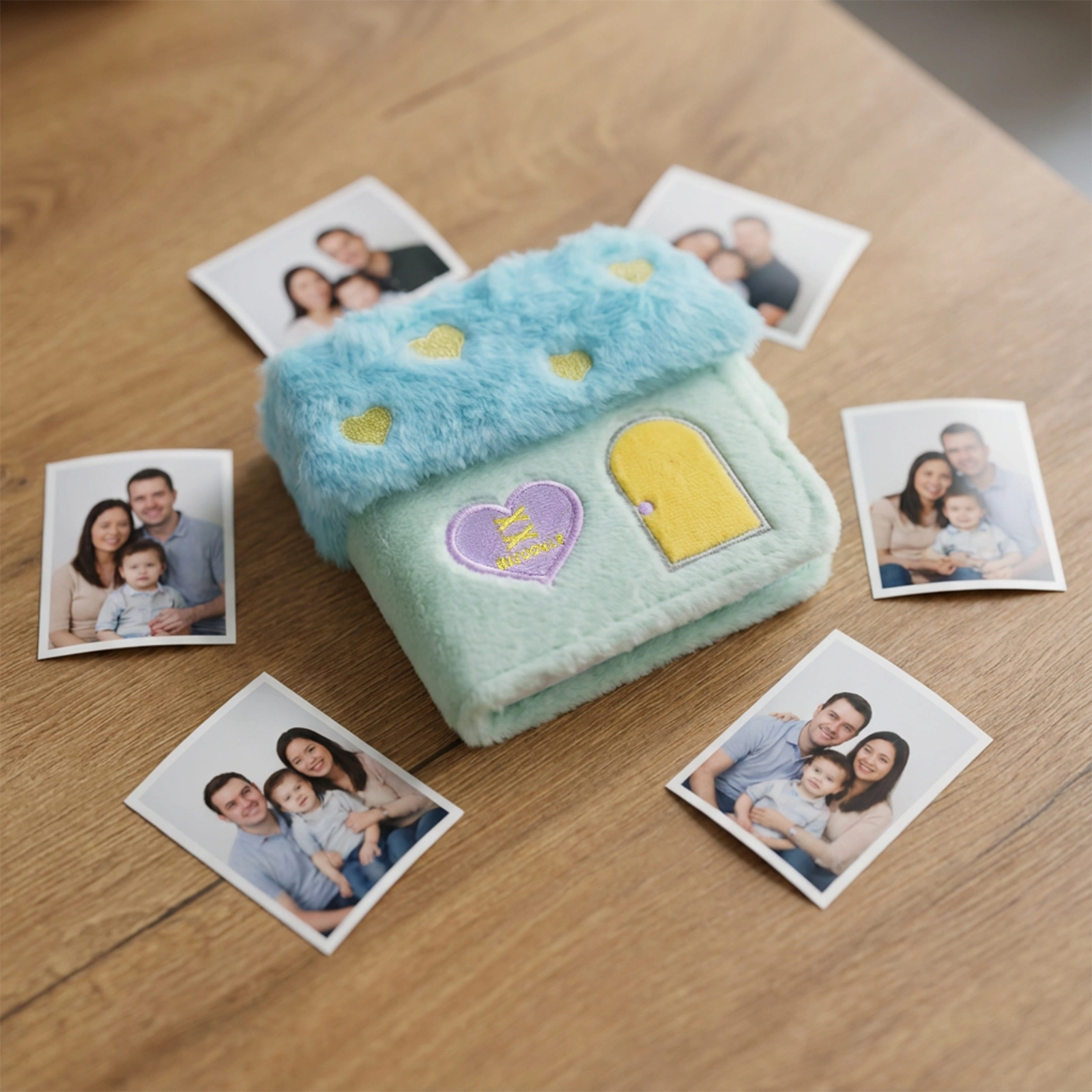 Peluş Anı Albüm 6x9 Yeşil – 60 Fotoğraf Kapasiteli