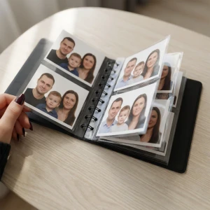 Pola Anı Albüm 6x9 Krem – 68 Fotoğraf Kapasiteli (Spiralli)