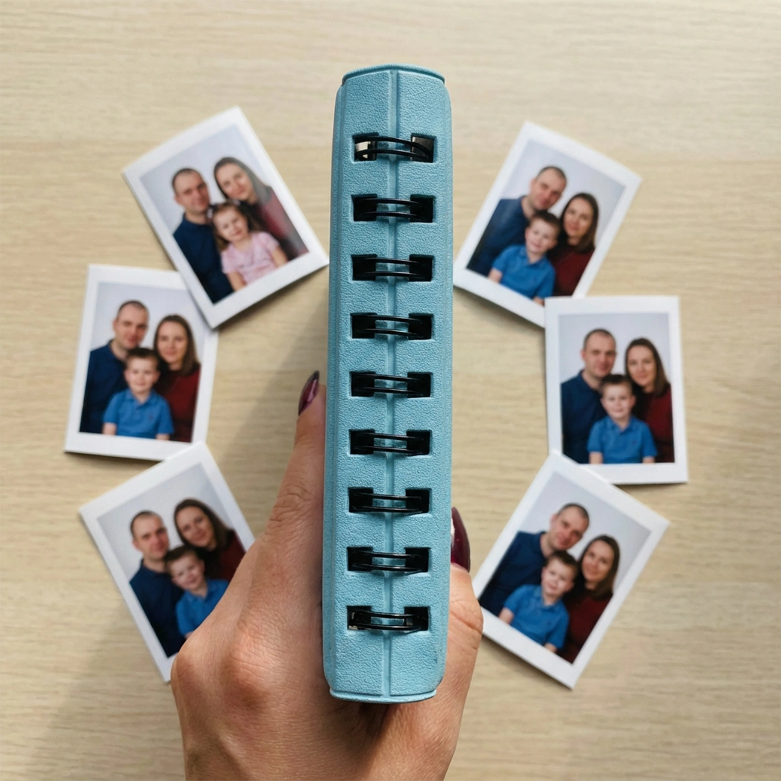 Pola Anı Albüm 6x9 Mavi – 68 Fotoğraf Kapasiteli (Spiralli)