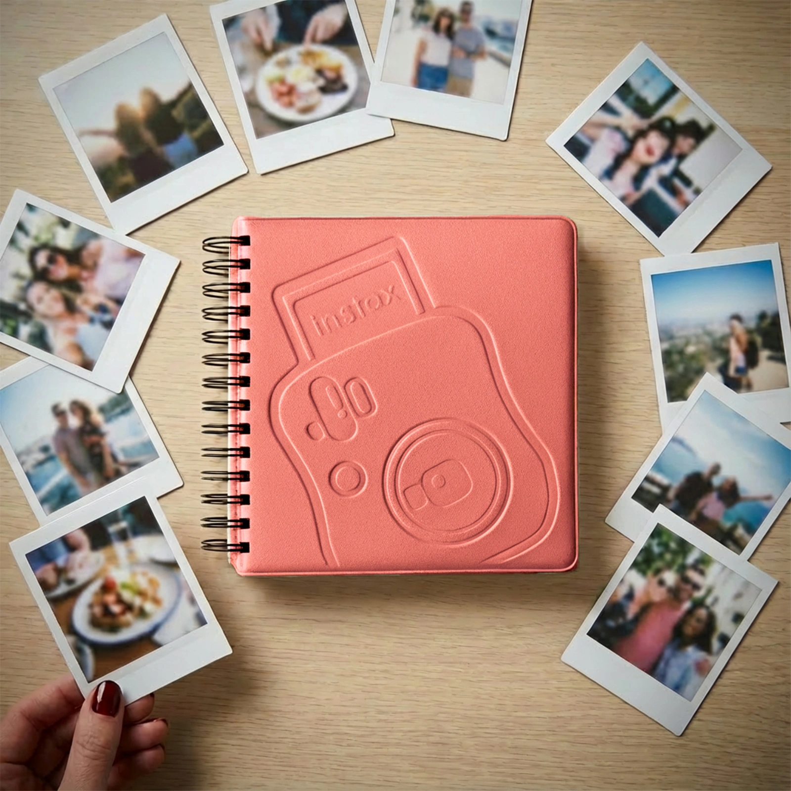 Pola Anı Albüm 6x9 Pembe – 68 Fotoğraf Kapasiteli (Spiralli)