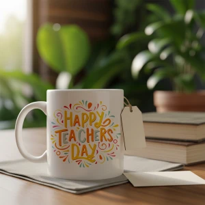 Renkli Happy Teacher’s Day Fotoğraflı Kupa