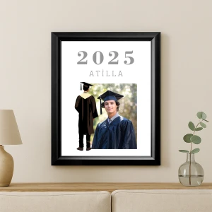 Siluetli Mezuniyet Çerçevesi-Erkeklere Özel