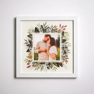 25x25 Hediye 1 Fotoğraflı Çerçeve Beyaz