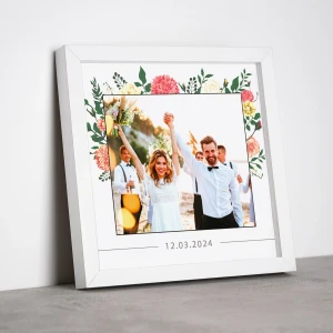 Hediye Özel Tasarım  25x25 Beyaz Çerçeve