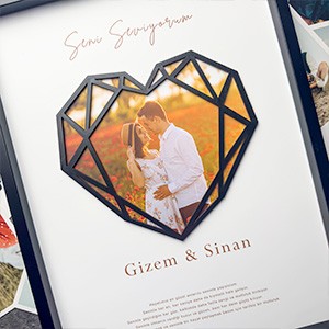 Premium 30x40 Yapışan Siyah Çerçeve