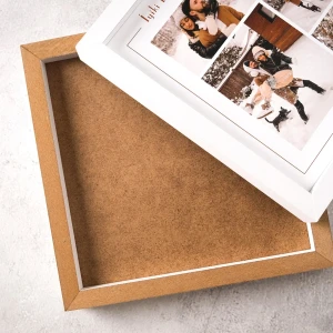 Sevgiliye Desenli 1 Fotoğraflı 25x25 Beyaz Çerçeve